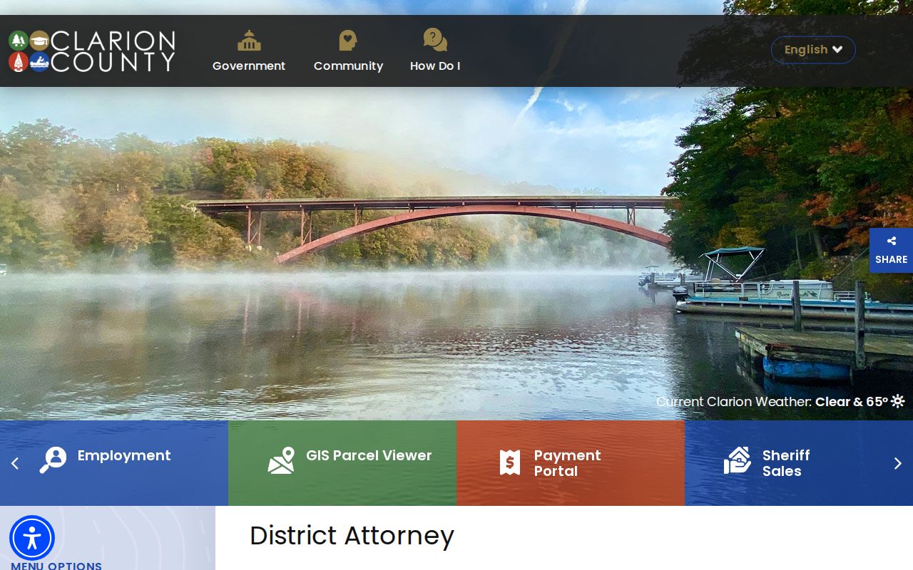 Clarion County District Attorney official page