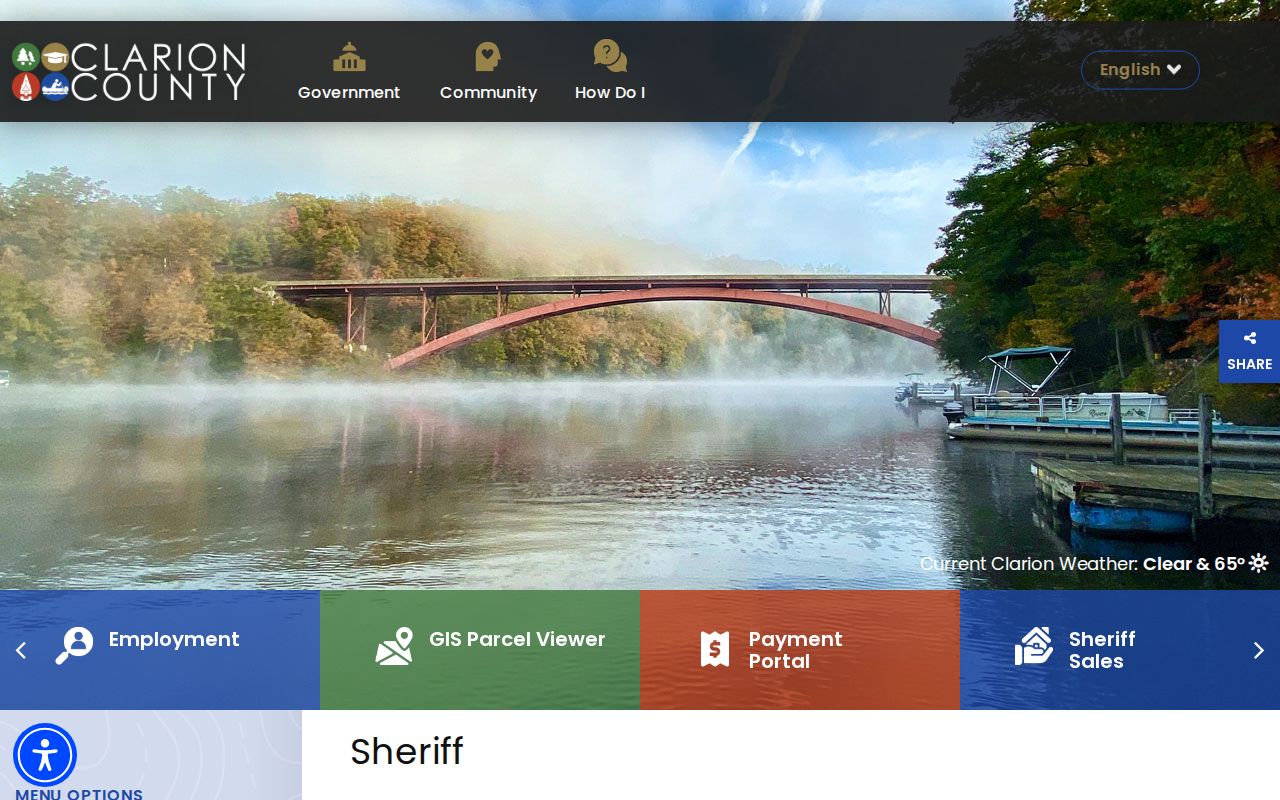 Clarion County Sheriff official office page
